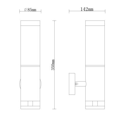 Globo - Spoljašnja zidna lampa 1xE27/15W/230V IP44
