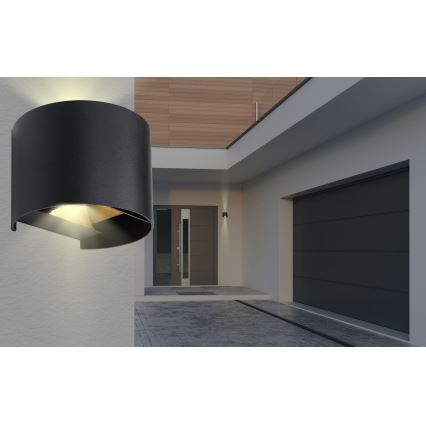 Globo - LED Spoljna zidna lampa 2xLED/3W/230V IP44 crno