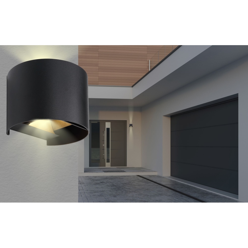 Globo - LED Spoljna zidna lampa 2xLED/3W/230V IP44 crno