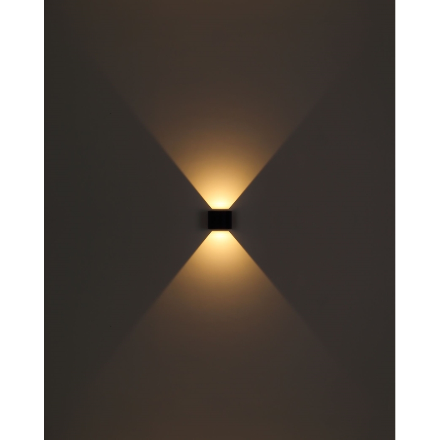 Globo - LED Spoljna zidna lampa 2xLED/3W/230V IP44 crno