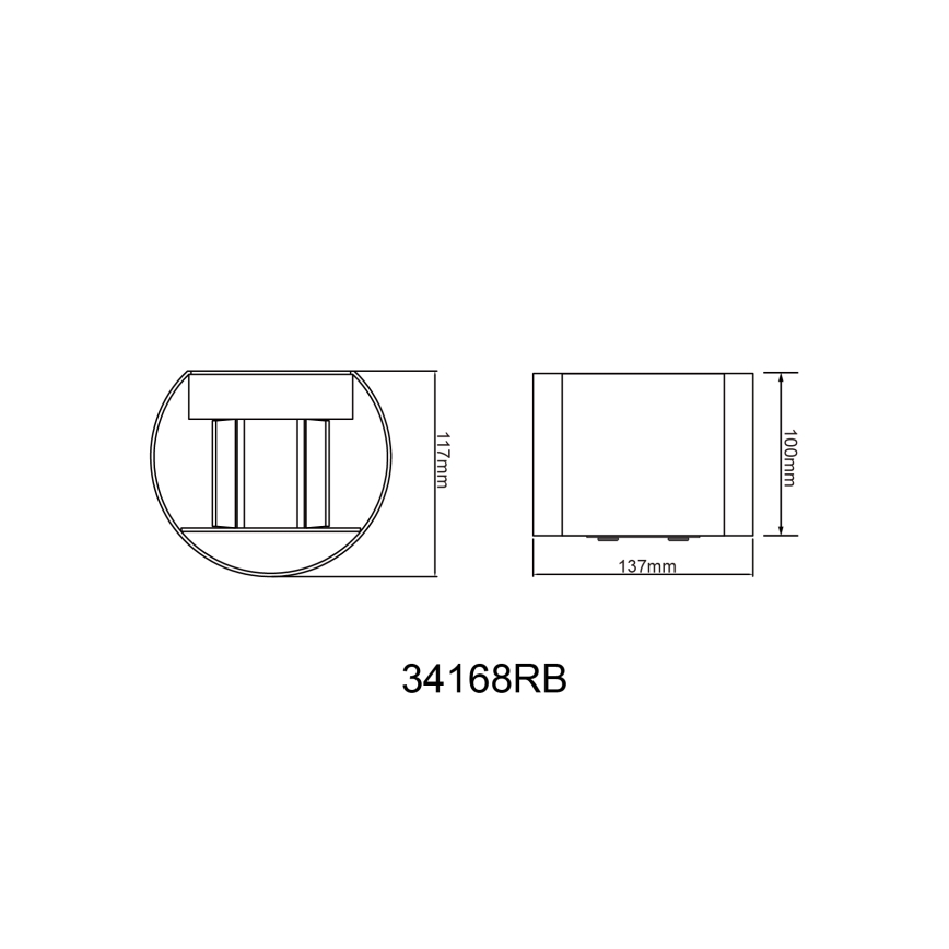 Globo - LED Spoljna zidna lampa 2xLED/3W/230V IP44 crno