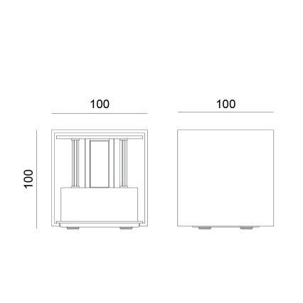 Globo - LED spoljašnje zidno svetlo 2xLED/3W/230V IP54
