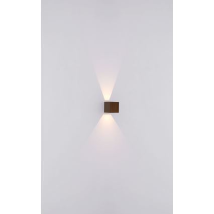 Globo - LED Spoljna zidna lampa 2xLED/3W/230V IP44 braon