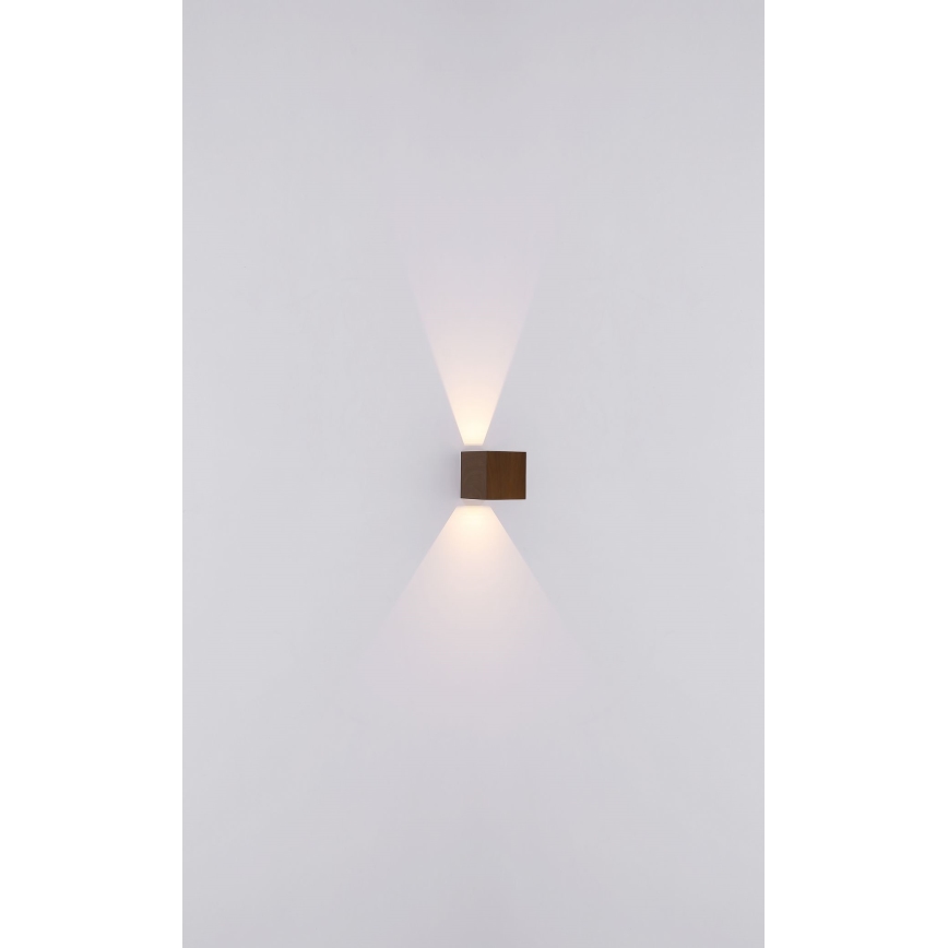 Globo - LED Spoljna zidna lampa 2xLED/3W/230V IP44 braon