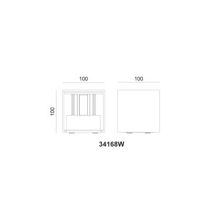 Globo - LED Spoljna zidna lampa 2xLED/3W/230V IP44 braon