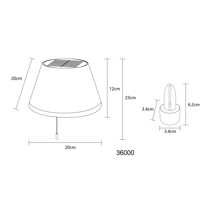 Globo - LED Solarno abažur za bocu 10xLED/1,5W/3V IP44