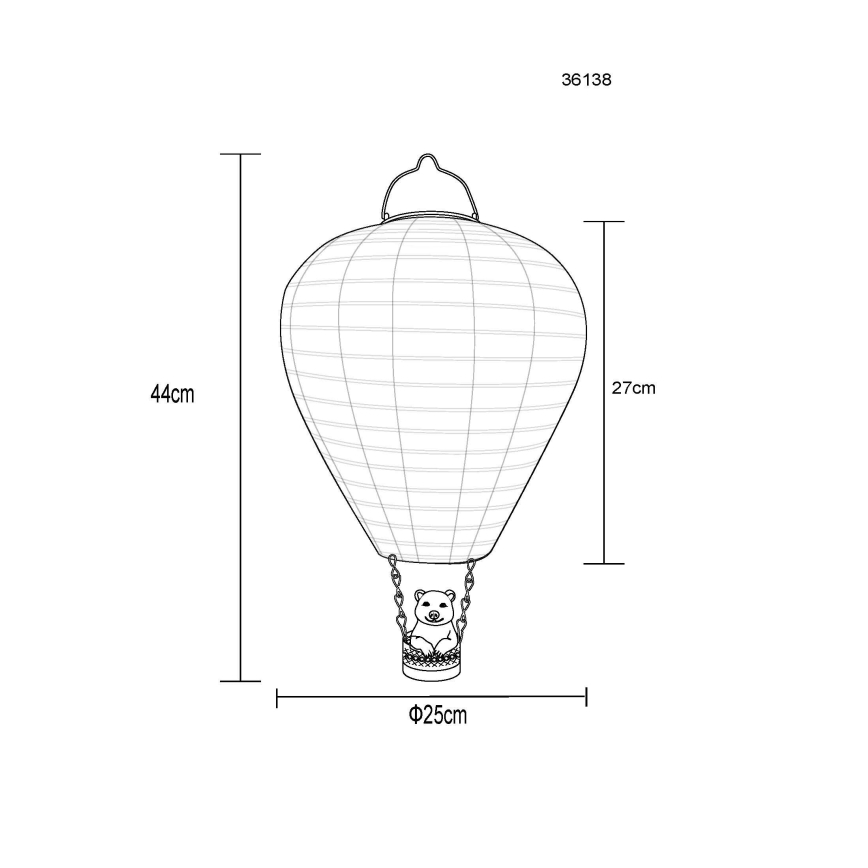 Globo - LED Viseća solarna dekoracija 24xLED/0,06W/3V IP44 leteći balon