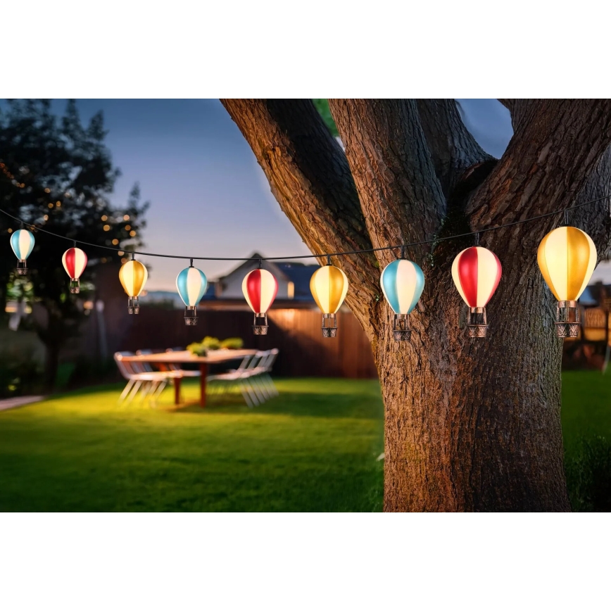 Globo - LED solarni lanac 9xLED/0,06W/3V 390 cm IP44