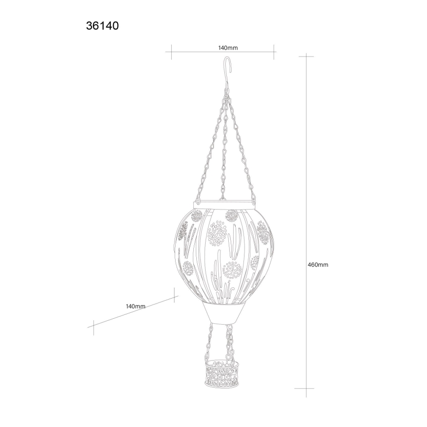 Globo - LED Viseća solarna dekoracija 12xLED/0,02W/3V IP44 leteći balon