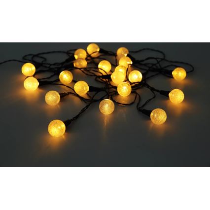 Globo - LED RGB solarna lancem 20xLED/0,06W/3V 770 cm IP44