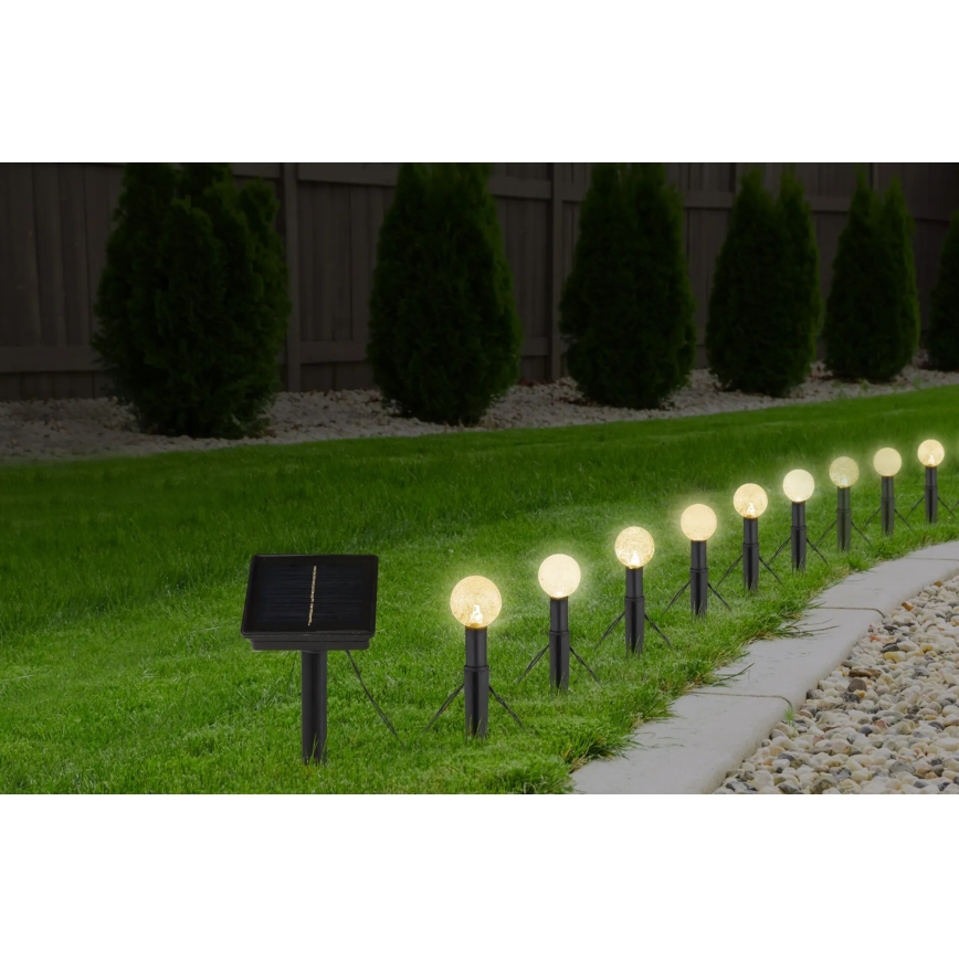 Globo - LED RGB solarna lancem 20xLED/0,06W/3V 770 cm IP44