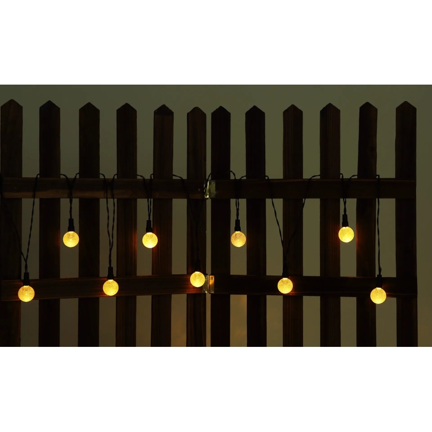 Globo - LED RGB solarna lancem 20xLED/0,06W/3V 770 cm IP44