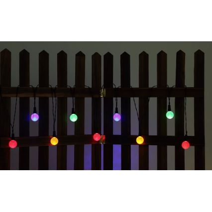 Globo - LED RGB solarna lancem 20xLED/0,06W/3V 770 cm IP44