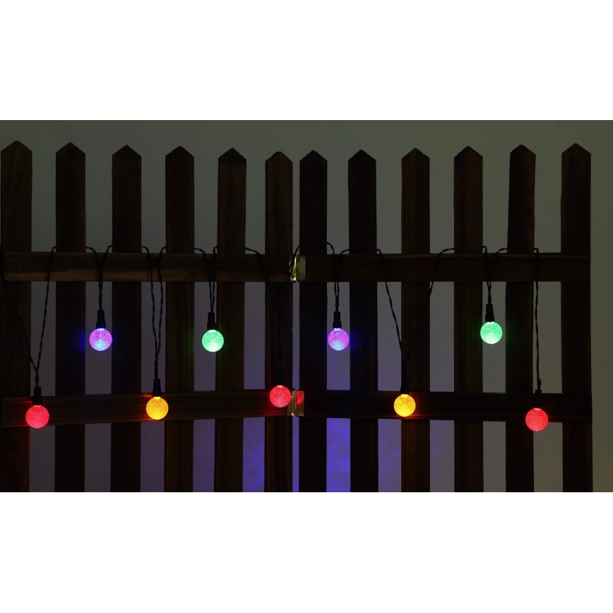 Globo - LED RGB solarna lancem 20xLED/0,06W/3V 770 cm IP44