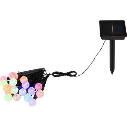 Globo - LED RGB solarna lancem 20xLED/0,06W/3V 770 cm IP44