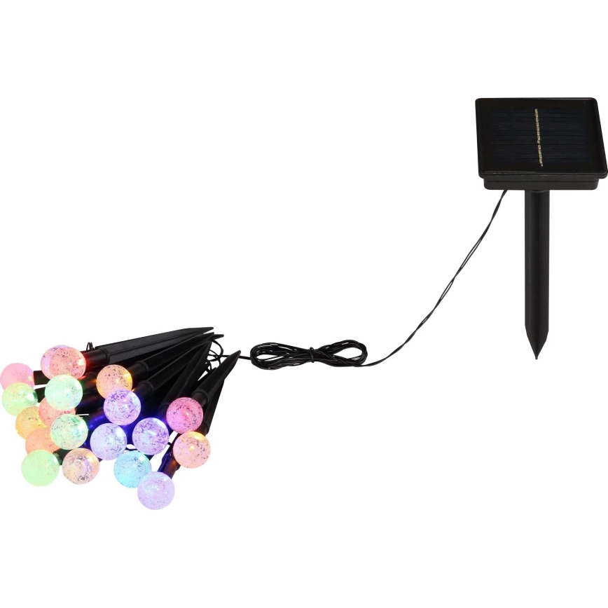 Globo - LED RGB solarna lancem 20xLED/0,06W/3V 770 cm IP44