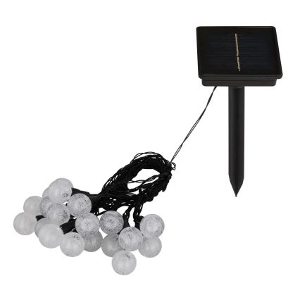 Globo - LED RGB solarna lancem 20xLED/0,06W/3V 770 cm IP44