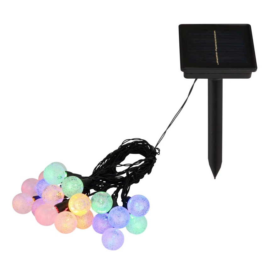 Globo - LED RGB solarna lancem 20xLED/0,06W/3V 770 cm IP44