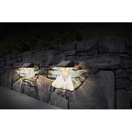 Globo - Set 2x LED Solarna zidna rasveta LED/0,5W/3V IP44