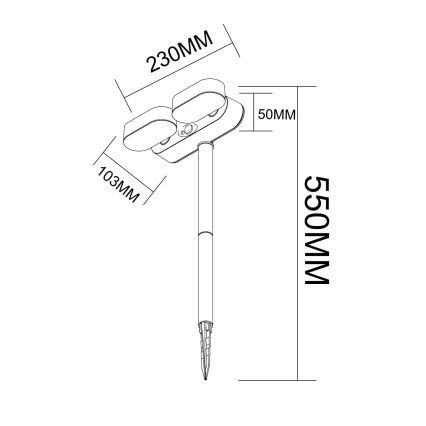 Globo - LED Solarna lampa sa senzorom LED/7,2W/3V IP44
