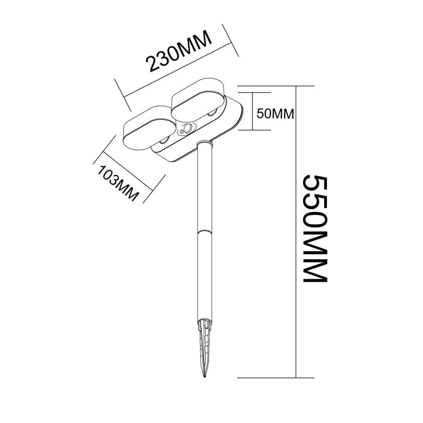 Globo - LED Solarna lampa sa senzorom LED/7,2W/3V IP44