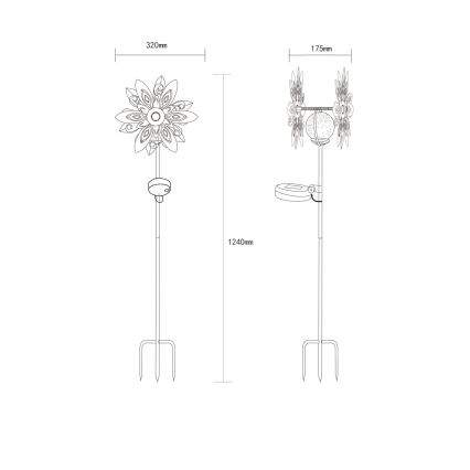 Globo - LED solarna dekoracija LED/0,02W/3V IP44