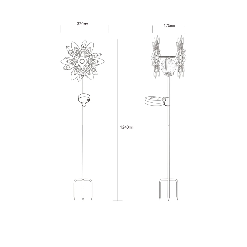 Globo - LED solarna dekoracija LED/0,02W/3V IP44