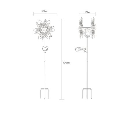 Globo - LED solarna dekoracija LED/0,02W/3V IP44