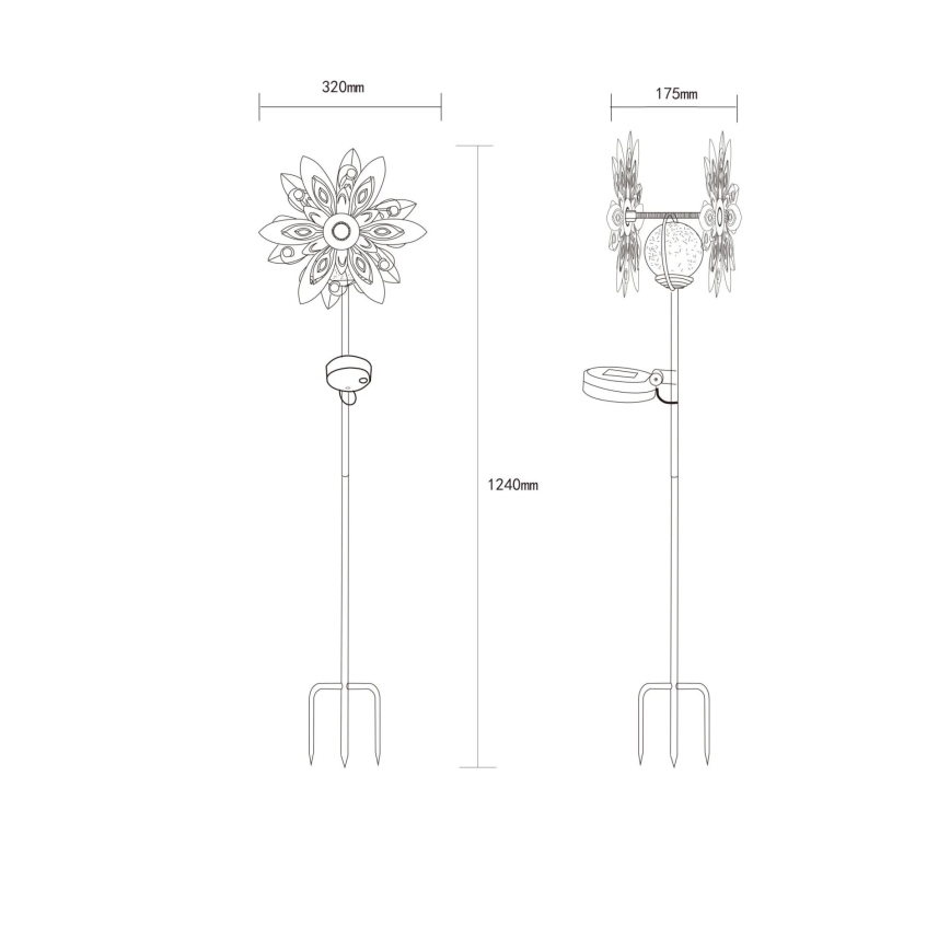 Globo - LED solarna dekoracija LED/0,02W/3V IP44