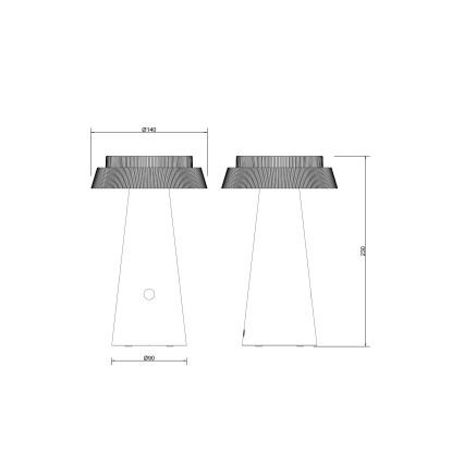 Globo - LED Prigušiva solarna dodirna lampa LED/4W/3,7W IP54 roze