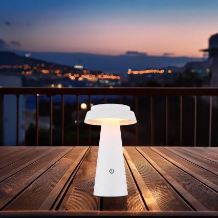 Globo - LED Prigušiva solarna dodirna lampa LED/4W/3,7W IP54 bela