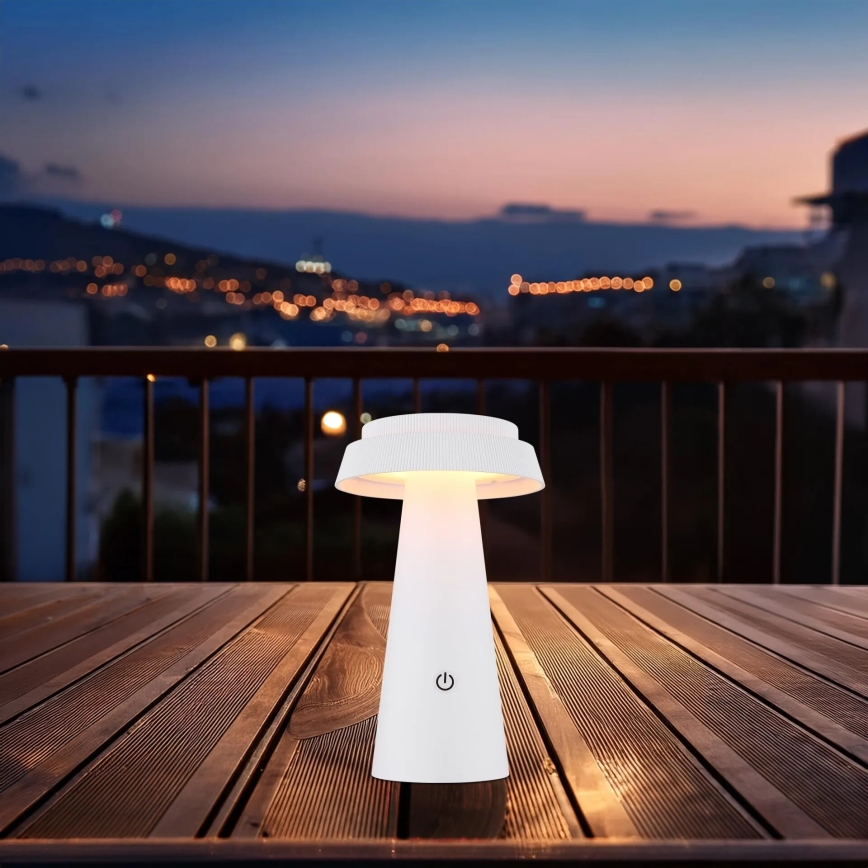 Globo - LED Prigušiva solarna dodirna lampa LED/4W/3,7W IP54 bela