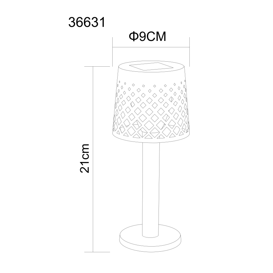 Globo - LED Solarno svetlo LED/0,06W/3,2V 3000K IP44 crno