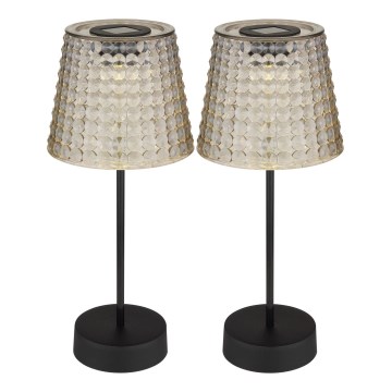 Globo 36634-2S - Set 2x LED Solarno svetlo SOLAR LED/0,06W/3V IP44 sivo