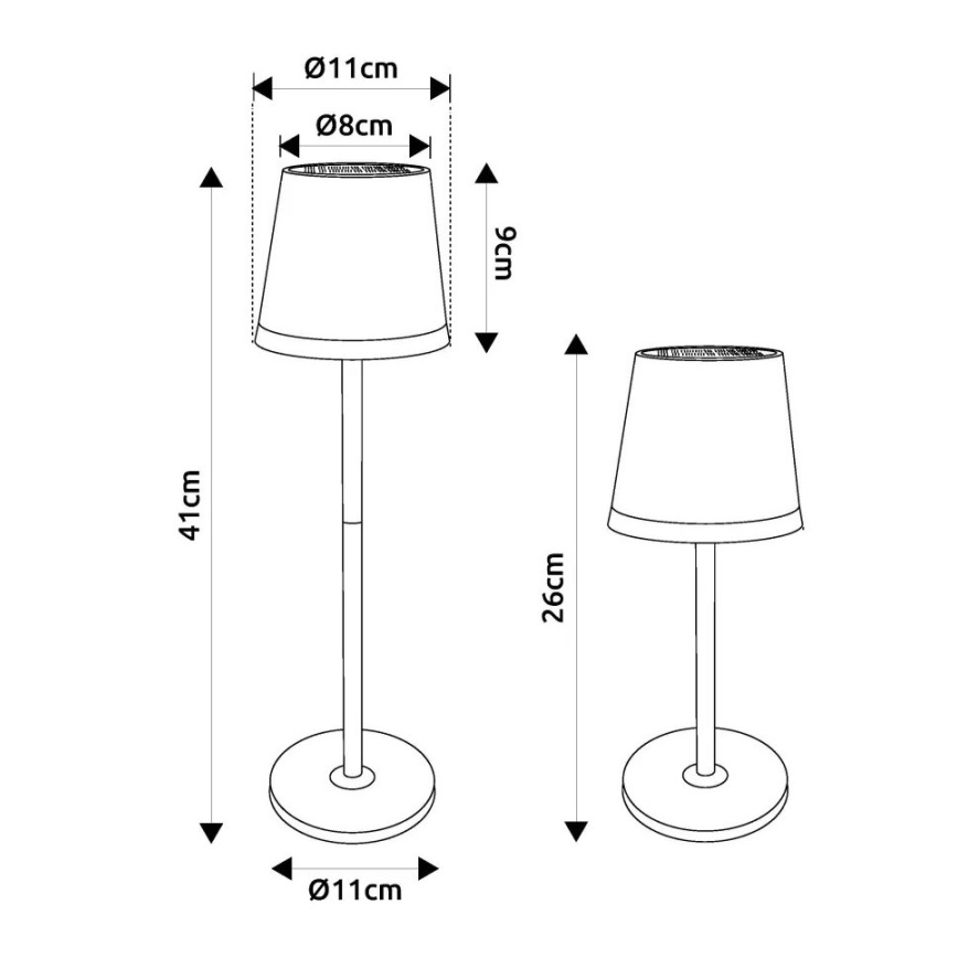 Globo - LED Solarno svetlo LED/0,6W/3V 3000K IP44 mat krom
