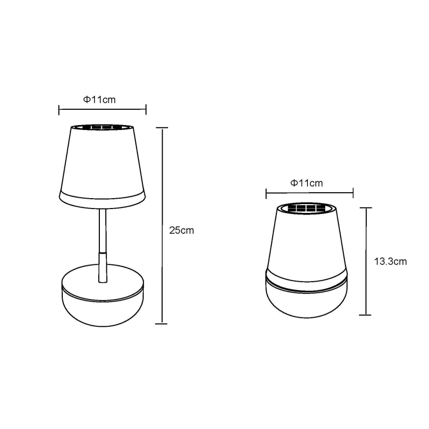 Globo - LED Solarna lampa 10xLED/0,06W/3V IP44 crno