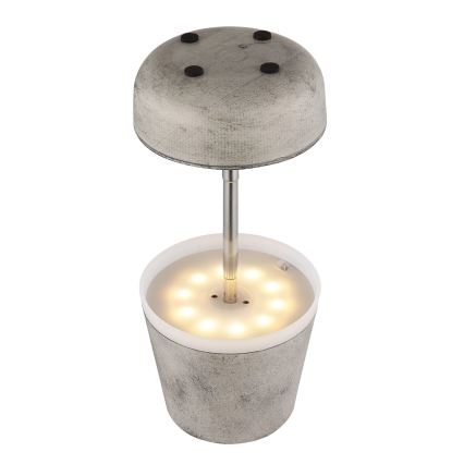 Globo - LED Solarna lampa 10xLED/0,06W/3V IP44 sivo