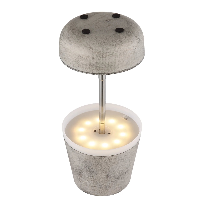 Globo - LED Solarna lampa 10xLED/0,06W/3V IP44 sivo