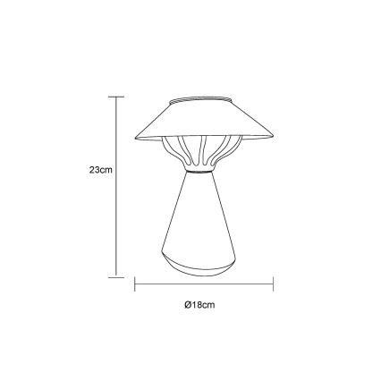 Globo - LED Solarna lampa 10xLED/0,06W/1,2V IP44 crno