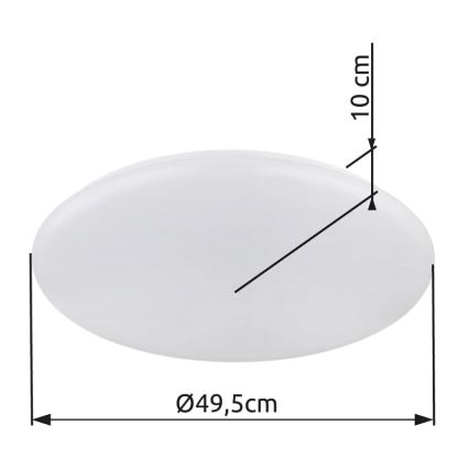 Globo - LED Plafonjera LED/24W/230V pr. 49,5 cm bela