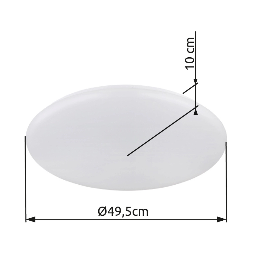 Globo - LED Plafonjera LED/24W/230V pr. 49,5 cm bela