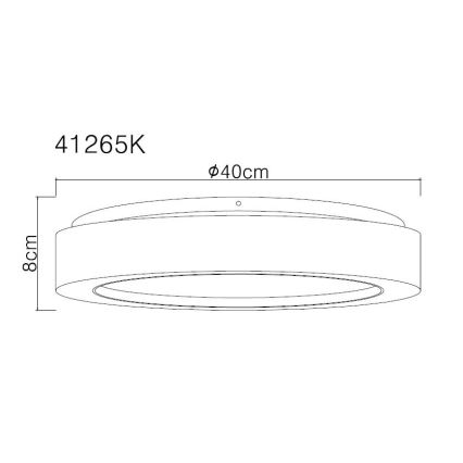 Globo - LED Plafonjera LED/24W/230V pr. 40 cm 4000K bela