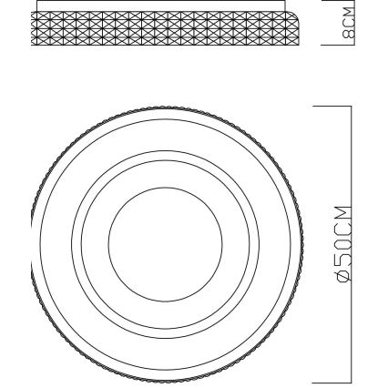 Globo - LED Prigušiva plafonjera LED/52W/230V 2700-6000K + Daljinski upravljač