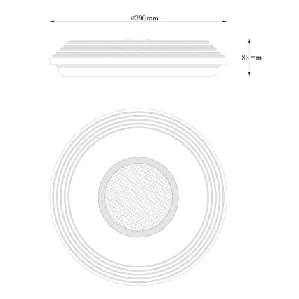 Globo - LED Prigušiva plafonjera LED/24W/230V 2700-6500K + Daljinski upravljač