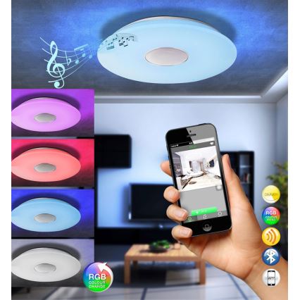 Globo - LED RGBW Prigušiva stropna svjetiljka LED/50W/230V + daljinski upravljač