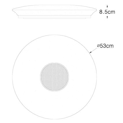 Globo - LED RGBW Prigušiva stropna svjetiljka LED/50W/230V + daljinski upravljač