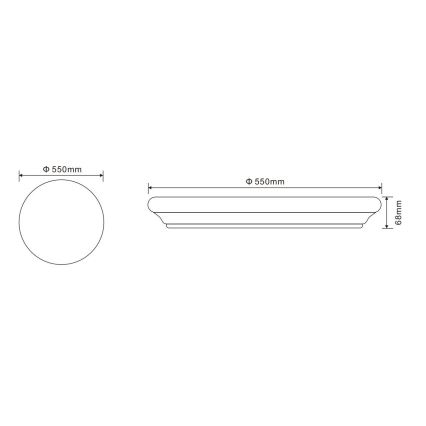 Globo - LED Plafonjera sa daljinskim upravljačem LED/60W/230V