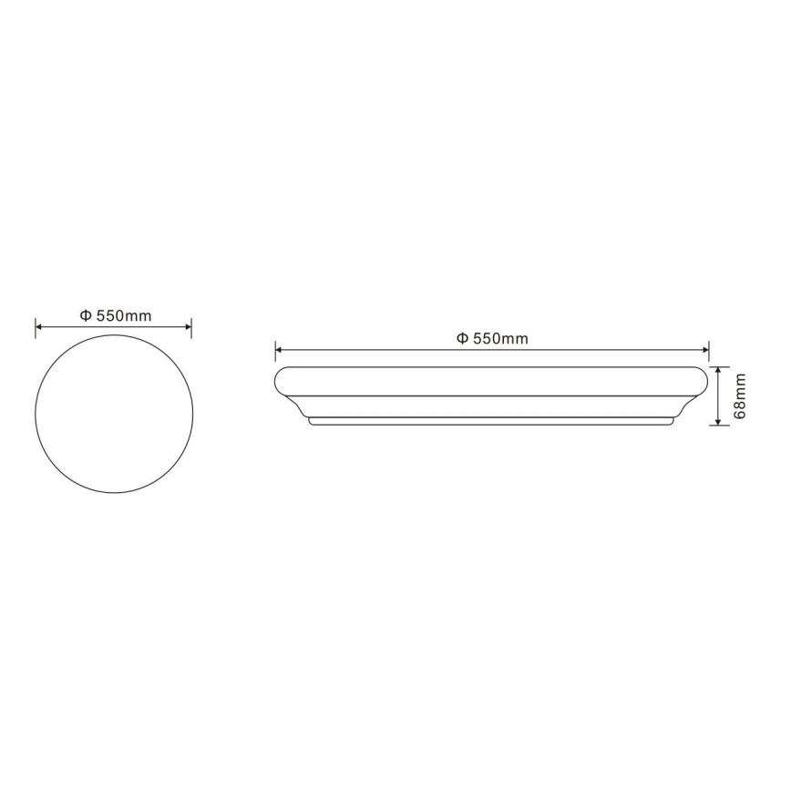 Globo - LED Plafonjera sa daljinskim upravljačem LED/60W/230V