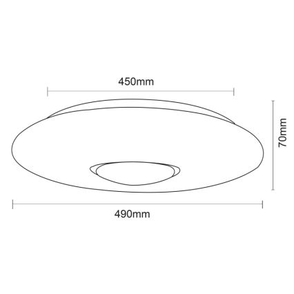 Globo - LED RGBW Prigušiva plafonjera LED/40W/230V 3000-6500K + Daljinski upravljač