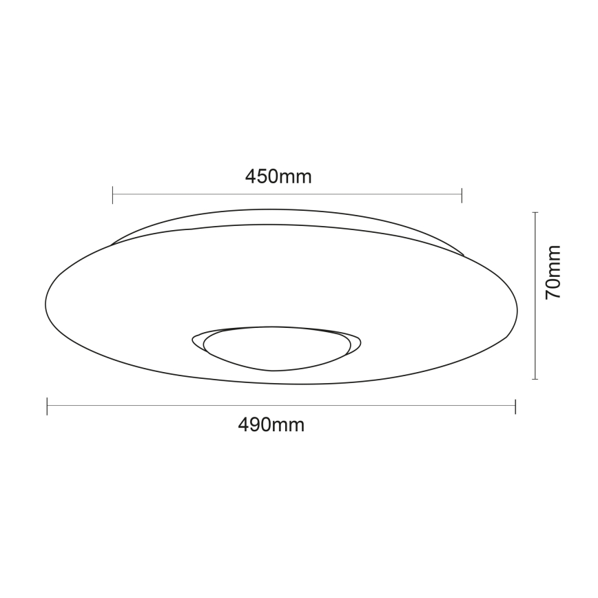 Globo - LED RGBW Prigušiva plafonjera LED/40W/230V 3000-6500K + Daljinski upravljač